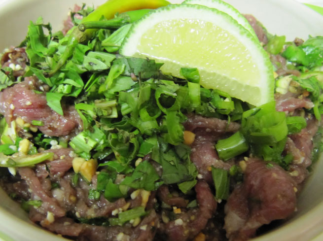 Plea Sach Ko, Beef Ceviche